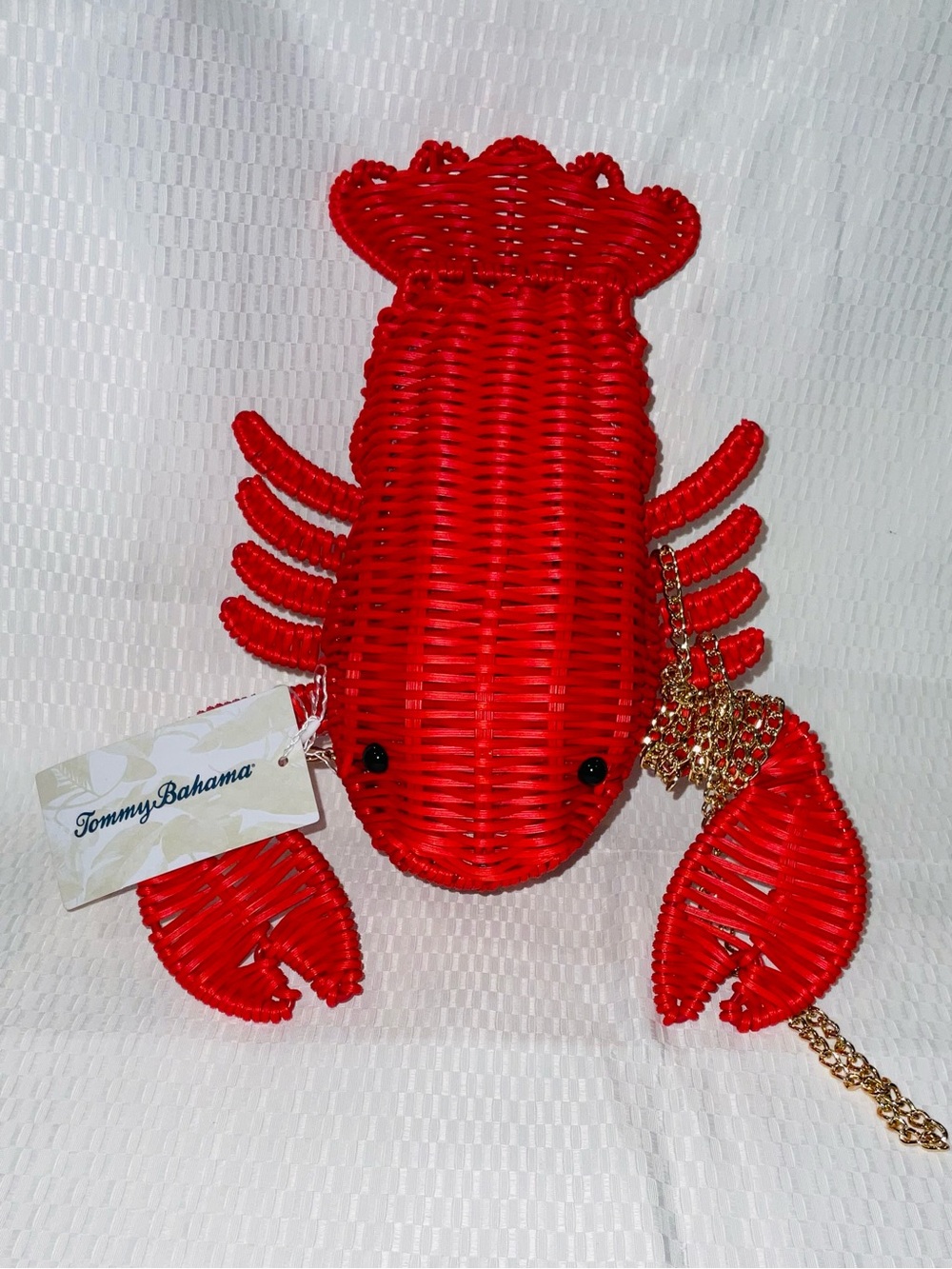 Tommy Bahama Red Woven Lobster Crossbody Bag - Picture 4 of 15